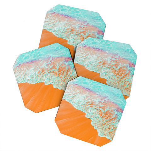 83 Oranges Coral Shore Coaster Set