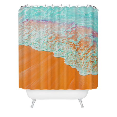 83 Oranges Coral Shore Shower Curtain