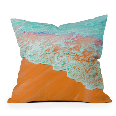 83 Oranges Coral Shore Throw Pillow