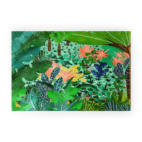 83 Oranges Dense Forest Welcome Mat