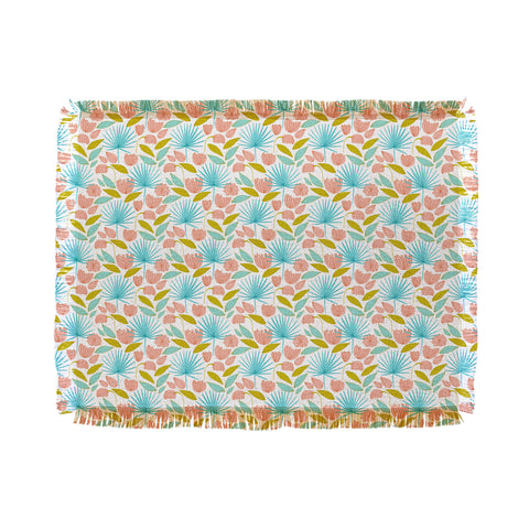 83 Oranges Divine Floral Throw Blanket