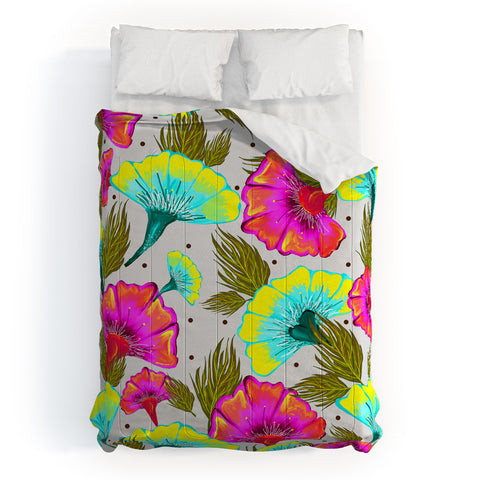 83 Oranges Ecstatic Floral Comforter