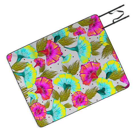 83 Oranges Ecstatic Floral Picnic Blanket