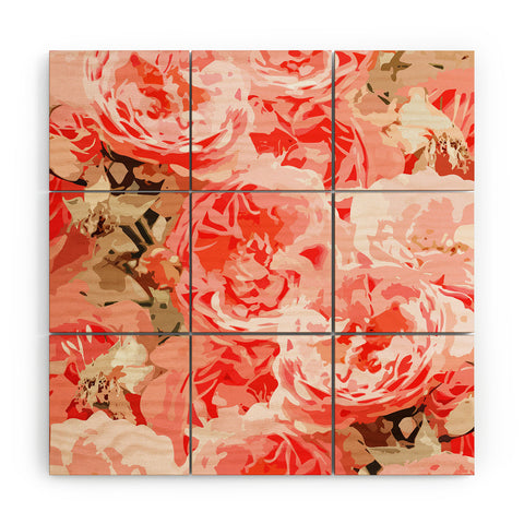 83 Oranges Fiona Floral Wood Wall Mural