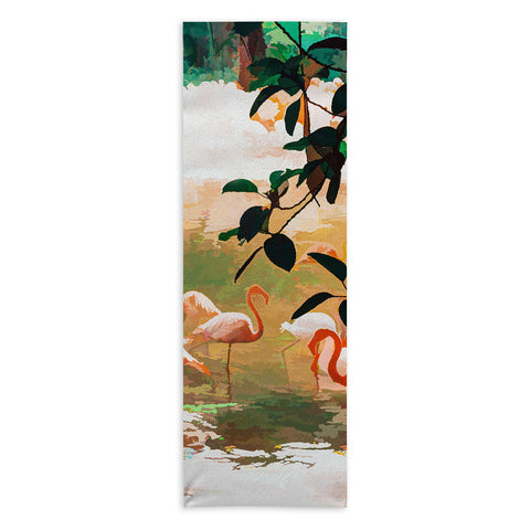83 Oranges Flamingo Sighting Jungle Nature Yoga Towel