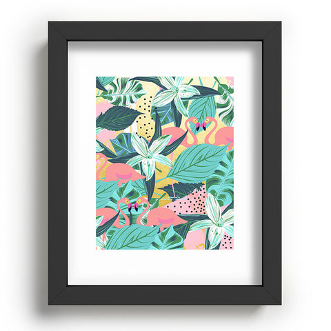 83 Oranges Flamingo Tropical Recessed Framing Rectangle