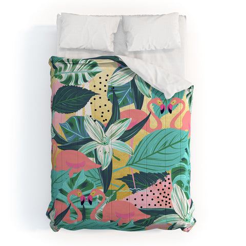 83 Oranges Flamingo Tropical Comforter