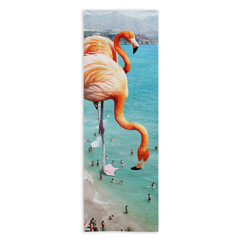 83 Oranges Flamingos on the Beach Wildlife Yoga Towel
