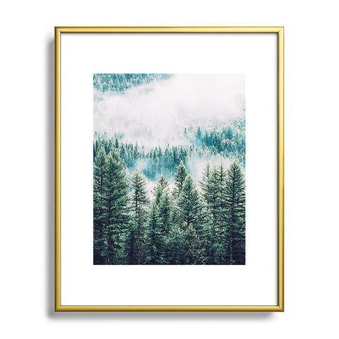 83 Oranges Forest And Fog Metal Framed Art Print