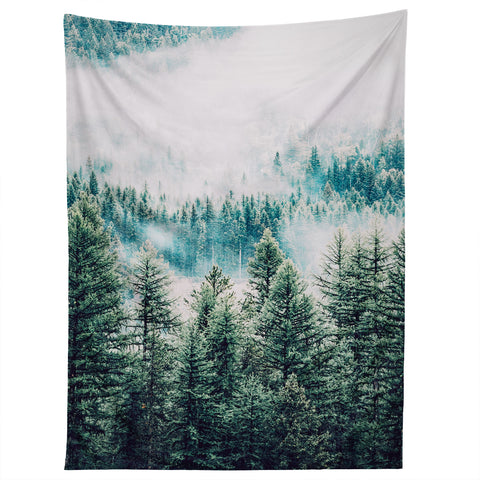 83 Oranges Forest And Fog Tapestry