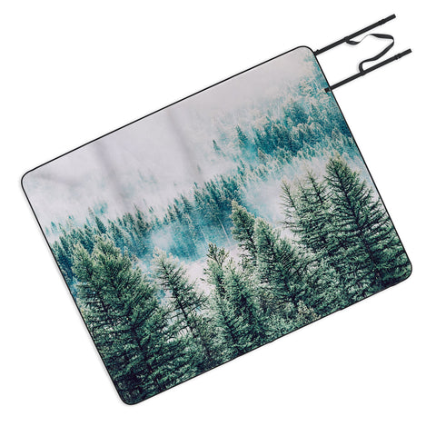 83 Oranges Forest And Fog Picnic Blanket