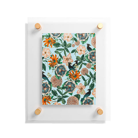 83 Oranges Forest Birds Floating Acrylic Print