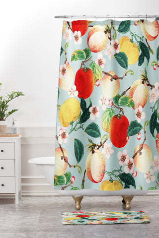 83 Oranges Fruity Summer Shower Curtain And Mat