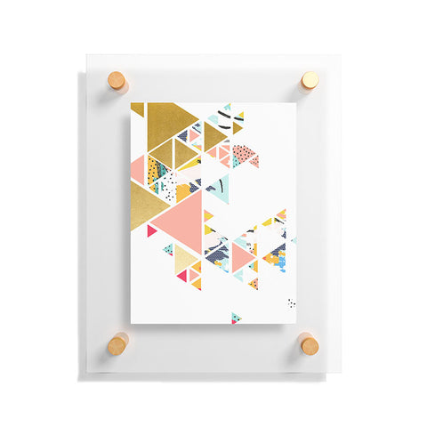83 Oranges Geometric Abstraction Floating Acrylic Print