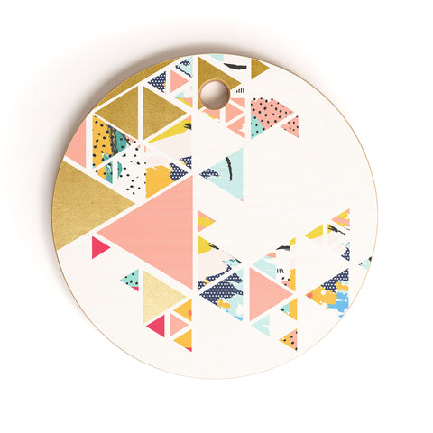 83 Oranges Geometric Abstraction Cutting Board Round