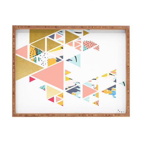 83 Oranges Geometric Abstraction Rectangular Tray