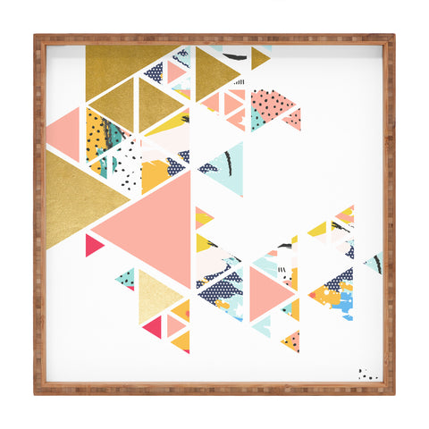 83 Oranges Geometric Abstraction Square Tray