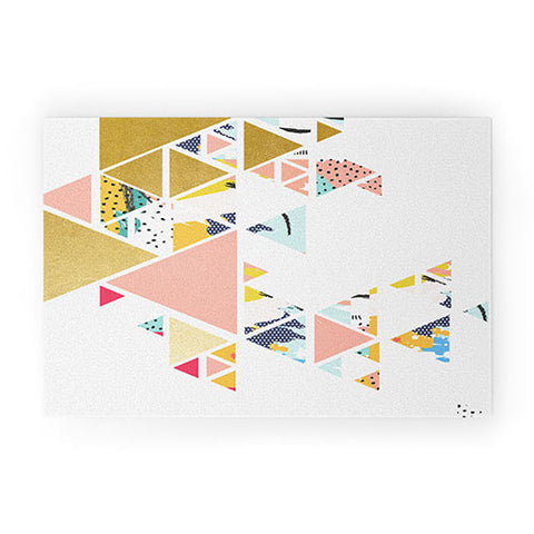 83 Oranges Geometric Abstraction Welcome Mat