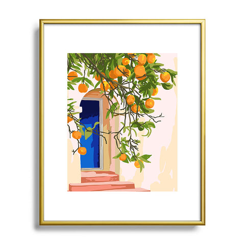 83 Oranges Go With All Your Heart Metal Framed Art Print