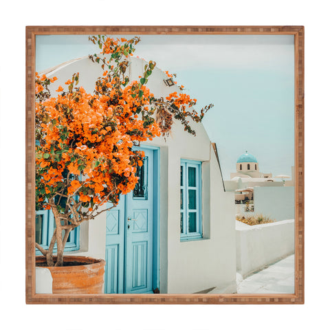 83 Oranges Greece Photography Travel Square Tray