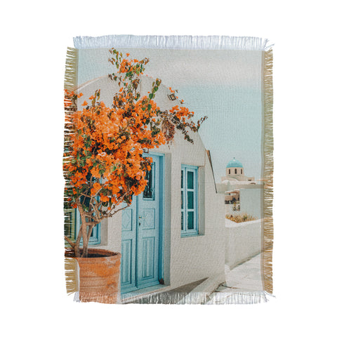 83 Oranges Greece Photography Travel Throw Blanket