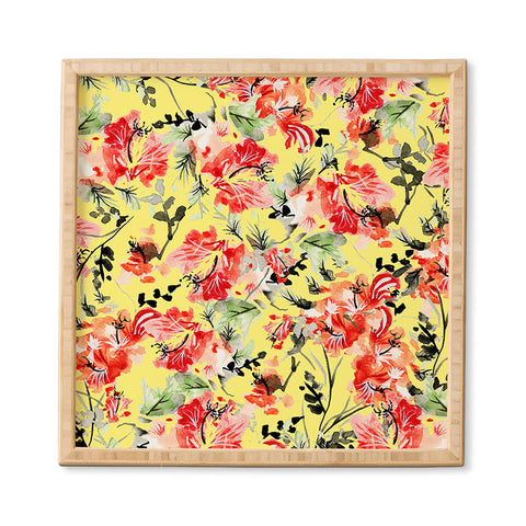 83 Oranges Happiness Flowers Framed Wall Art