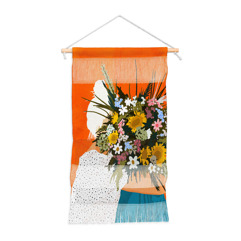 83 Oranges Happiness Is To Hold Flowers Wall Hanging Portrait