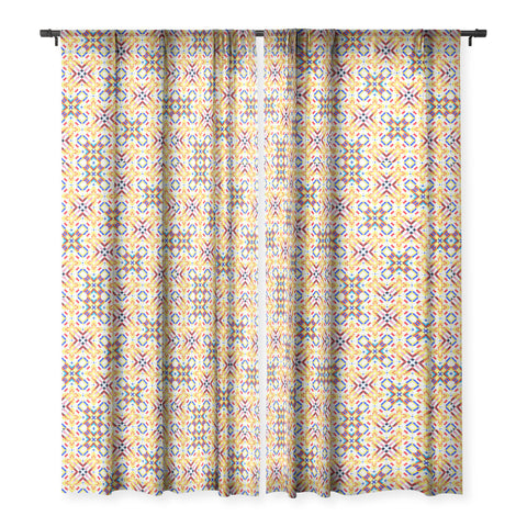83 Oranges Happiness Pattern Sheer Window Curtain