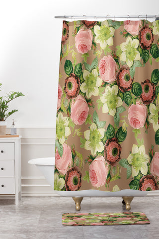 83 Oranges Hawaiian Flora Shower Curtain And Mat