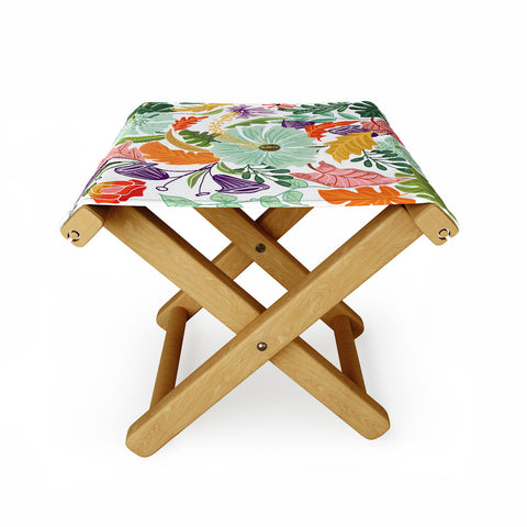 83 Oranges Hello Tropical Folding Stool