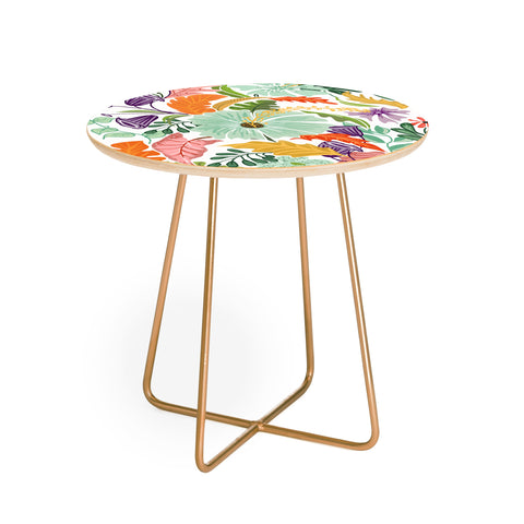 83 Oranges Hello Tropical Round Side Table