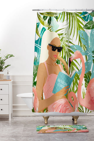 83 Oranges How To Become a Flamingo Shower Curtain And Mat