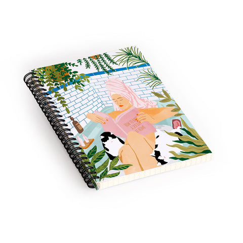 83 Oranges How To Have A Cat Spa Day Spiral Notebook