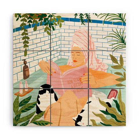 83 Oranges How To Have A Spa Day At Home Wood Wall Mural