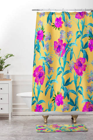 83 Oranges In Blossom Shower Curtain And Mat