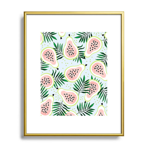 83 Oranges Juicy Surprise Metal Framed Art Print