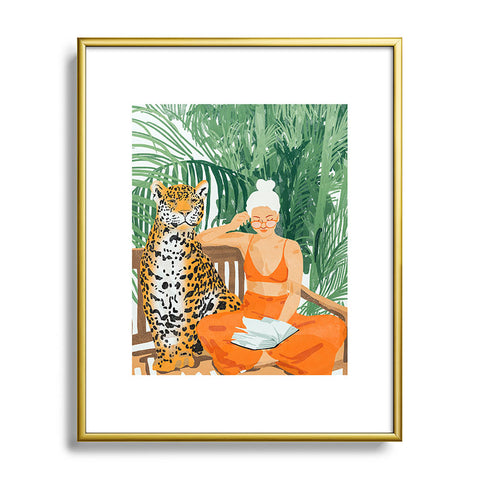 83 Oranges Jungle Vacay Metal Framed Art Print