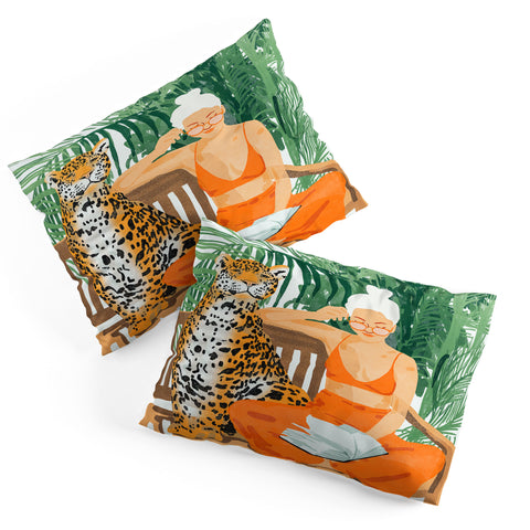 83 Oranges Jungle Vacay Pillow Shams