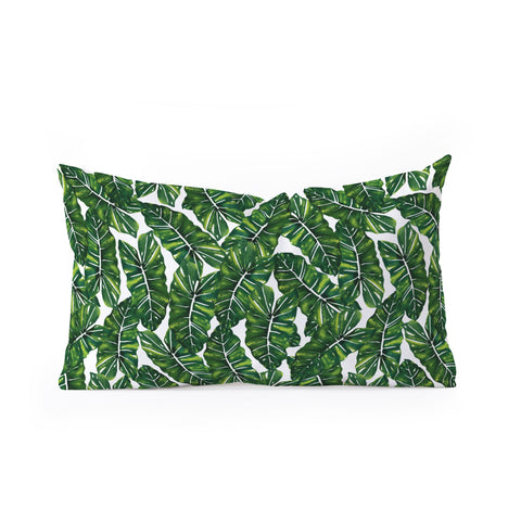 83 Oranges Leafy Nature Oblong Throw Pillow