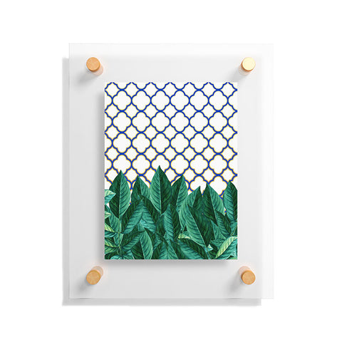 83 Oranges Leaves And Tiles Floating Acrylic Print