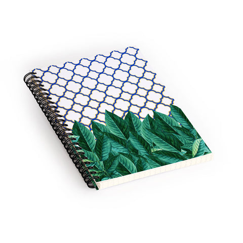 83 Oranges Leaves And Tiles Spiral Notebook
