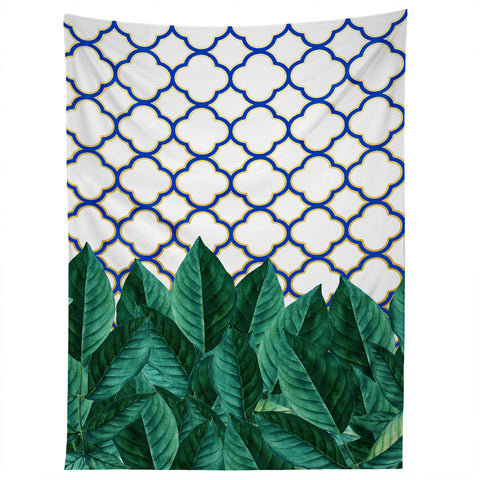 83 Oranges Leaves And Tiles Tapestry