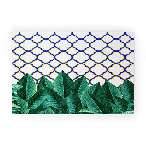 83 Oranges Leaves And Tiles Welcome Mat