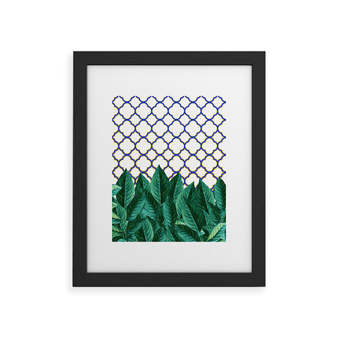 83 Oranges Leaves And Tiles Framed Art Print