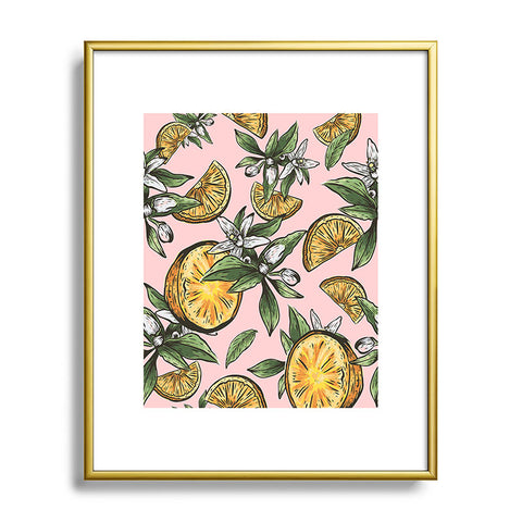 83 Oranges Lemon Crush Metal Framed Art Print