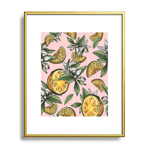 83 Oranges Lemon Crush Metal Framed Art Print