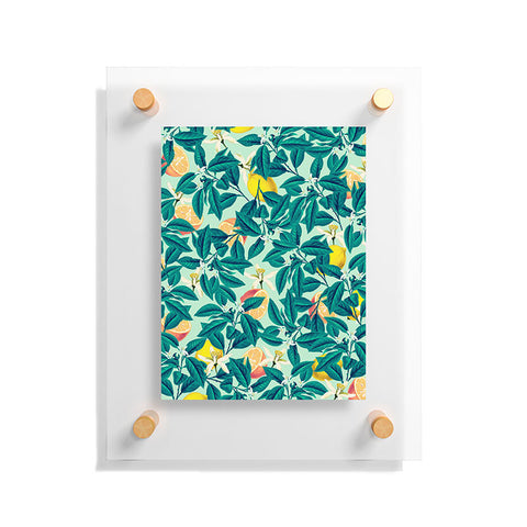 83 Oranges Lemon Pattern Floating Acrylic Print