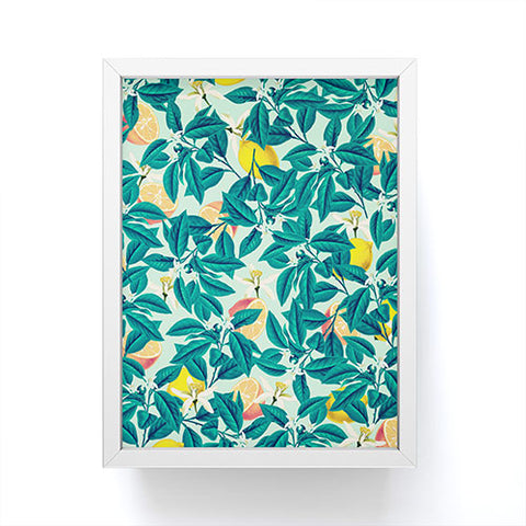 83 Oranges Lemon Pattern Framed Mini Art Print