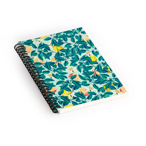 83 Oranges Lemon Pattern Spiral Notebook