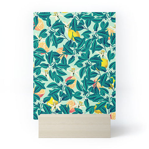 83 Oranges Lemon Pattern Mini Art Print